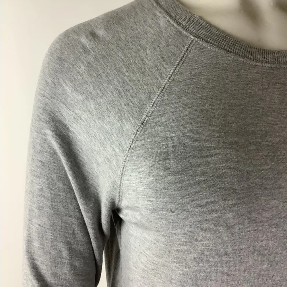 Athleta Sz S Criss Cross Sweatshirt In Gray Modal Spandex Casual Pullover Top - Picture 3 of 8